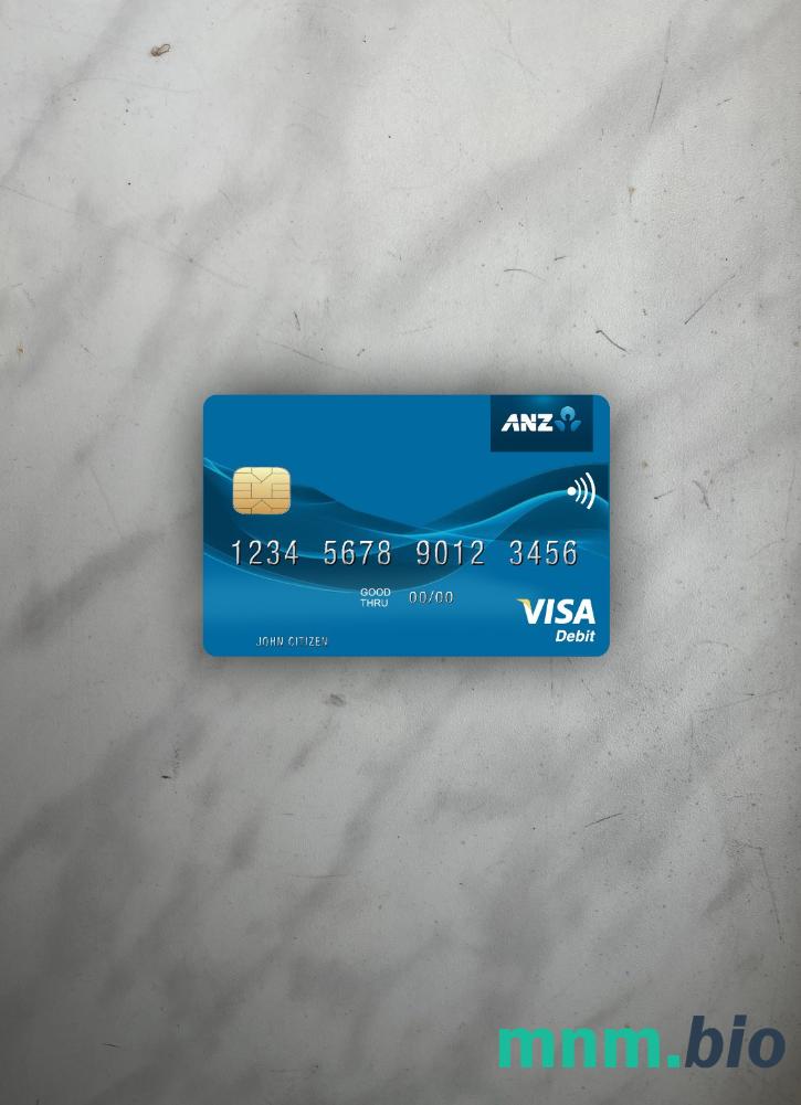 Samoa ANZ bank visa obciążyć card wygląd fotograficzny skan PSD + zdjęcie